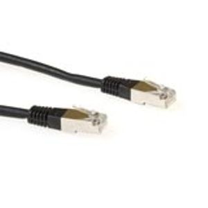 ACT Patchcord SSTP Category 6 PIMF, Black 0.50M netwerkkabel Zwart 0,5 m