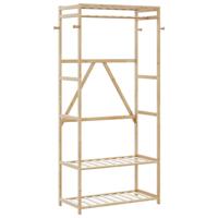 VidaXL Kledingrek met schappen 80x40x175 cm bamboe