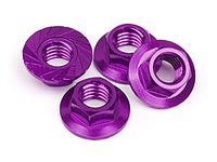 Serrated flange nut m4 (purple/4pcs)