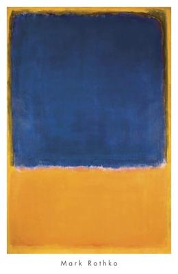 Kunstdruk Mark Rothko - Untitled, 1950 Blue, Yellow 65.8x101.5cm