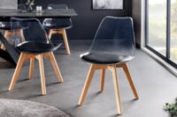 Design Stoel SCANDINAVIA MEISTERSTÜCK transparant zwart kunststof beukenhout naturel - 44165 Design Stoel SCANDINAVIA MEISTERSTÜCK transparant zwart kunststof beukenhout naturel - 44165