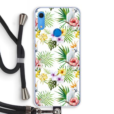 Gele kuif: Huawei Y6s Transparant Hoesje met koord