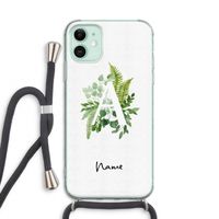 Green Brush: iPhone 11 Transparant Hoesje met koord