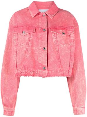 MSGM veste en jean à bords francs - Rose