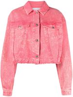 MSGM veste en jean à bords francs - Rose