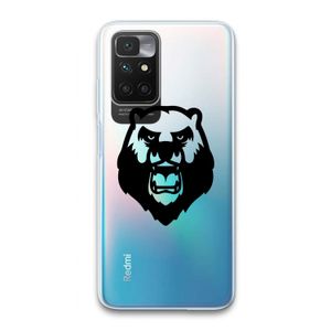 Angry Bear (black): Xiaomi Redmi 10 Transparant Hoesje