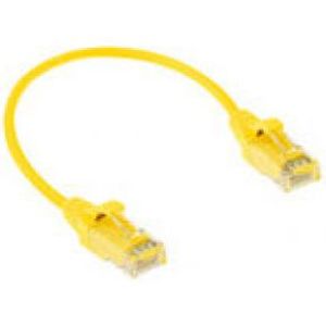 ACT Gele 3 meter LSZH U/UTP CAT6 datacenter slimline patchkabel snagless met RJ45 connectoren