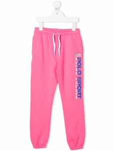 Ralph Lauren Kids pantalon de jogging à logo imprimé - Rose