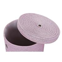 Veelzijdige mand DKD Home Decor Grijs Roze Polypropyleen 42 x 42 x 52,5 cm 4 Kg