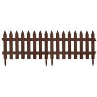 Tuinhekjes/borderranden - 14x stuks - kunststof - 700 cm - bruin - tuinafscheiding - 60 x 40 cm Tuinhekjes/borderranden - 14x stuks - kunststof - 700 cm - bruin - tuinafscheiding - 60 x 40 cm