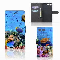 Sony Xperia XZ Premium Telefoonhoesje met Pasjes Vissen - thumbnail