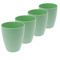 6x drinkbekers kunststof 340 ml groen