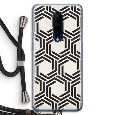 Geometrisch patroon: OnePlus 7 Pro Transparant Hoesje met koord