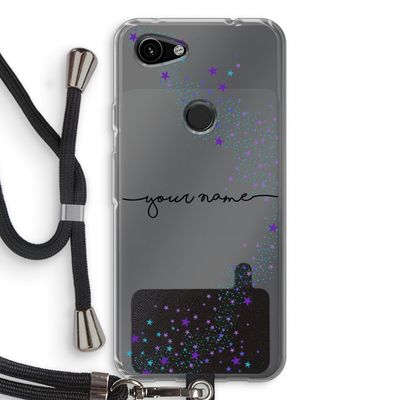 Sterren: Pixel 3a Transparant Hoesje met koord