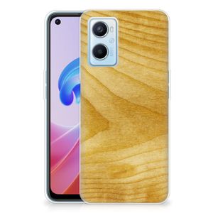 OPPO A96 | OPPO A76 Bumper Hoesje Licht Hout