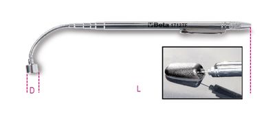 Beta Telescopische magneet met flexibele kop 1712TF - 017120600