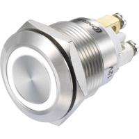 TRU COMPONENTS 1273006 GQ19F-10E/W/12V/S Drukschakelaar 48 V/DC 3 A 1x aan/(aan) Moment Wit IP65 1 stuk(s)