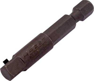 HAZET Kracht-verloopdoppen 8508S-3 · 1/4 inch (6,3 mm) zeskant massief · 1/4 inch (6,3 mm) vierkant massief · Lengte: 50 mm