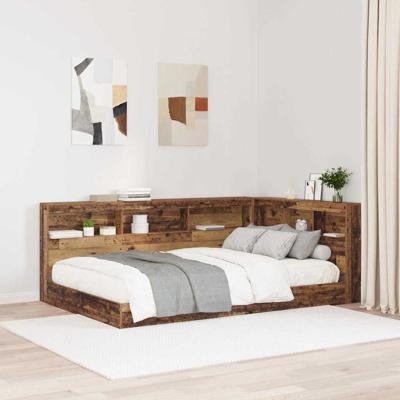 Opberghoofdbord met plank Oud hout 120 cm Bewerkt hout