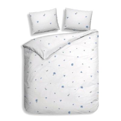 Dekbedovertrek Katoen - Mikaela - Lits-Jumeaux XL (260x200 Cm) - Wit Katoen - Bloemen - Zo!Home - Dekbed-Discounter.nl