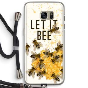 Let it bee: Samsung Galaxy S7 Edge Transparant Hoesje met koord