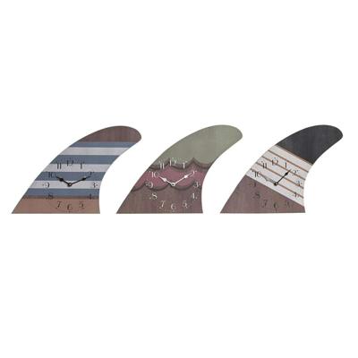 Muurklok DKD Home Decor Branding Multicolour Hout MDF Mediterrane (30 x 4,5 x 43 cm) (3 Stuks)