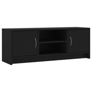 The Living Store TV-meubel - Zwart bewerkt hout - 102 x 30 x 37.5 cm - Trendy ontwerp