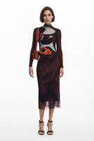 Multipositionele midi-jurk - MATERIAL FINISHES - M