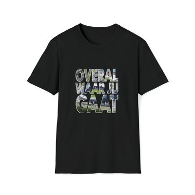 T-shirt regular zwart - de Kuip - Overal waar jij gaat - logo voor groot