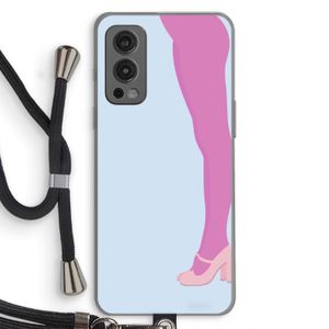 Pink panty: OnePlus Nord 2 5G Transparant Hoesje met koord