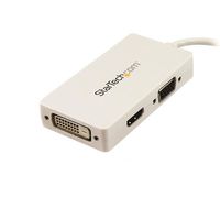 StarTech.com A/V-reisadapter: 3-in-1 Mini DisplayPort naar VGA DVI- of HDMI-converter wit - thumbnail