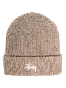 Stüssy bonnet nervuré à logo brodé - Tons neutres