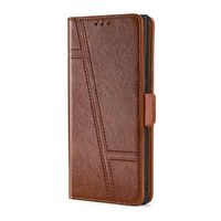 iPhone XS hoesje - Bookcase - Pasjeshouder - Portemonnee - Patroon - Kunstleer - Bruin - thumbnail