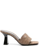 Versace Pre-Owned mules Allover 80 mm à logo en jacquard - Marron - thumbnail