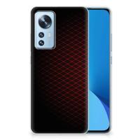 Xiaomi 12 | 12X | TPU bumper | Geruit Rood