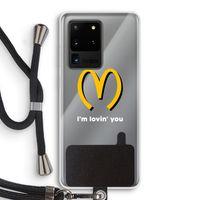 I'm lovin' you: Samsung Galaxy S20 Ultra Transparant Hoesje met koord