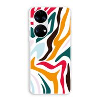 Colored Zebra: Huawei P50 Transparant Hoesje