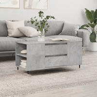 Salontafel 102x44,5x50 cm bewerkt hout betongrijs - thumbnail