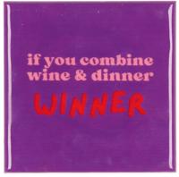 Tegeltje winner purple 10x10x1 cm - Daan kromhout design
