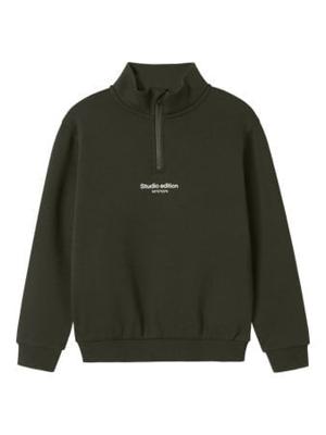 Name it winter sweater jongens - groen - regular fit, zip - NkmBrody