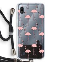 Anything Flamingoes: Samsung Galaxy A10 Transparant Hoesje met koord