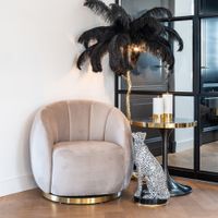 Richmond Fauteuil 'Jago' Velvet, kleur Khaki