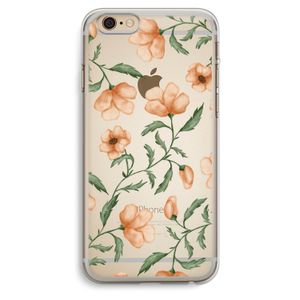 Peachy flowers: iPhone 6 Plus / 6S Plus Transparant Hoesje