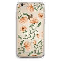 Peachy flowers: iPhone 6 Plus / 6S Plus Transparant Hoesje