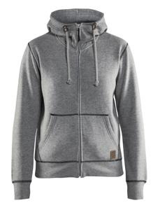 Blåkläder Dames hooded sweatvest 33731157 | Grijs Mêlee | Maat XL - 7330509483336