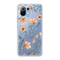 Peachy flowers: Xiaomi Mi 11 Lite Transparant Hoesje