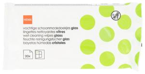 HEMA Vochtige Schoonmaakdoekjes Glas 29x18 - 20 Stuks