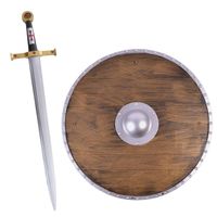 Ridder/krijger verkleed set wapens zwaard 62 cm/Schild 45 cm voor volwassenen/kids - Verkleedattributen - thumbnail