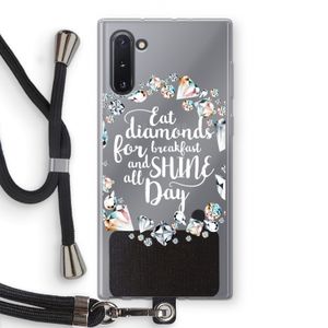 Diamonds: Samsung Galaxy Note 10 Transparant Hoesje met koord