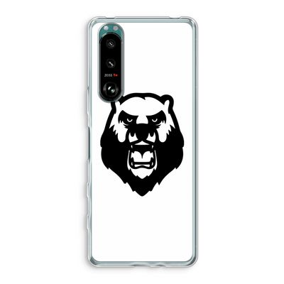 Angry Bear (white): Sony Xperia 5 III Transparant Hoesje